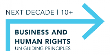 Logo for Next Decade 10+ Business and Human Rights UN Guiding Principles Credit: OHCHR