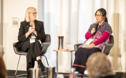 Naw Ei Ei Min Q&A at ACFID conference in Canberra. Credit: ACFID