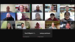 Screenshot of participants in the Australian and ASEAN Civil Society Exchange on Human Trafficking and Modern Slavery in the Fishing Industry 2024. Credit: DTP