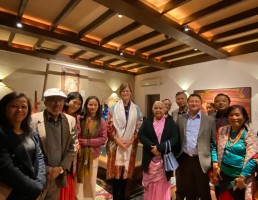 Australian Ambassador Felicity Volk with DTP alumni at Human Rights Day reception in Nepal. Credit: DFAT