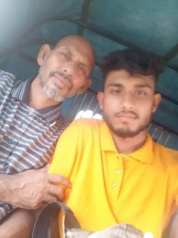 Photo of Mr Ataur Rahman and son. Credit: Awaj Foundation
