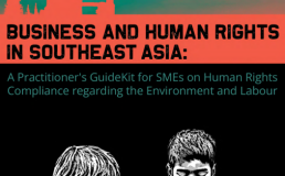 Cover of Business and Human Rights in Southeast Asia: A Practitioner's GuideKit for SMEs on Human Rights Compliance regarding the Environment and Labour. Credit: AmerBON Advocates