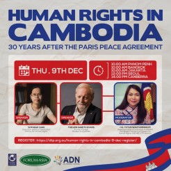 Poster for Human Rights in Cambodia webinar