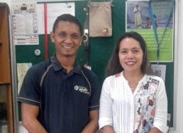 Cipriano Manuel Das Neves with Mrs. Alzira dos Reis. Credit: Cipriano Manuel Das Neves