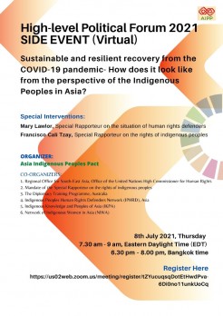 Poster for High-level Political Forum side event