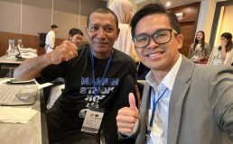 Photo of Feliciano da Costa Araujo (Jhano) (Timor-Leste) and Frederic Wilson at 4th ASEAN-EU CSOs Forum. Credit: Frederic Wilson
