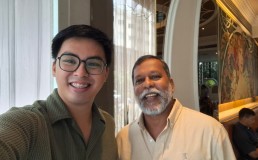 Photo of Jacob Ngileb with William Gois, DTP partner MFA. Credit: Jacob Ngileb