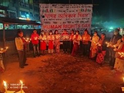 Photo of the candle light vigil celebrating Human Rights Day