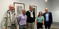 Photo of Tony Simpson, George Varughese, Lopeti Senituli, Clare Sidoti and Patrick Earle at UNSW roundtable. Credit: DTP