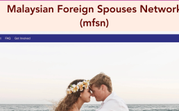 Malaysian Foreign Spouses Network homepage. Credit: MFSN