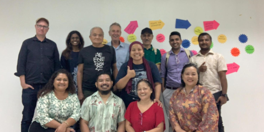DTP Malaysian alumni with DTP Executive Director Patrick Earle and DTP Training Committee member, Matthew Coghlan. Credit: DTP