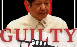 Photo of President Marcos Jr with GUILTY written below. Credit: International Peoples' Tribunal of the Philippines/Facebook