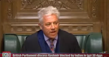 Screenshot from British Parliament debate on human rights and internet censorship in Jammu and Kashmir. Credit:  Jammu Kashmir TV
