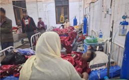 A woman tending to patients in hospital. Credit: Private, 2024