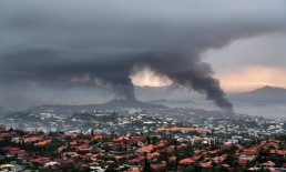 Smoke rising from Noumea due to riots in New Caledonia. Credit: Pacific Islands News Association (PINA)