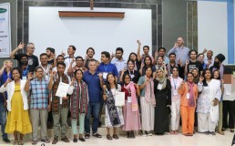 Norberta Soares with participants of the 33rd annual Program. Credit: CBRN-TL