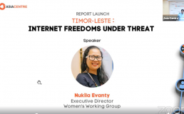 Screenshot of video presentation Timor-Leste: Internet Freedoms Under Threat credit: Asia Centre