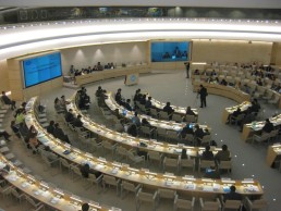 UPR consideration at the UN Geneva. Credit: UPR Info