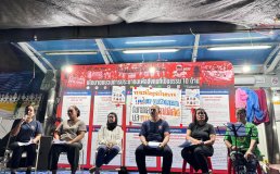 Pranom Somwong, Khun Angkhana and other WHRDs participating in seminar "From Global Forums to the Hearts of the Poor: Thailand’s Role in Human Rights and Justice". Credit: Pranom (Bee) Somwong
