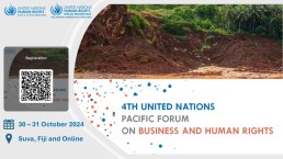 Registration flyer for the 4th Pacific Business and Human Rights Forum. Credit: OHCHR