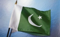 Pakistan flag. Credit: Corbis