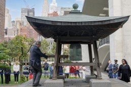 Peace Bell Ceremony on the International Day of Peace at the UN Headquarters. Credit: UN Photo/Mark Garten