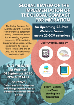 MFA's Global Compact on Migration webinar series poster
