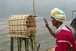 A river spirit ceremony on the banks of the Salween River, in Karen state (Image © Saw Mort / Karen Environmental and Social Action Network)