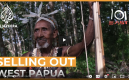 Screenshot of title card of Selling Out West Papua title card. Credit: Al Jazeera/YouTube