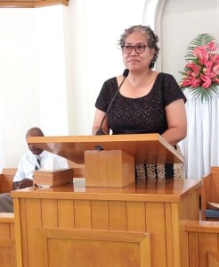 PIANGO Executive Director Emeline Ilolahia addresses Lami District Council of Social Services Credit: PIANGO