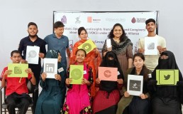 Photo of Subrina Sharma and participants of the ACD Focus Group Discussion holding certificates. Credit: ACD