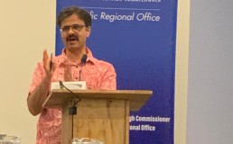 Photo of Surya Deva presenting at 5th UN Pacific Forum on Business and Human Rights. Credit: Viniana Cakau