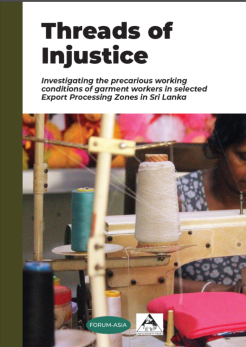 Cover of Threads of Injustice Report. Credit: FORUM-ASIA