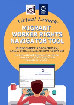 Poster for launch of the Migrant Worker Rgihts Navigator Tool