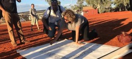 Yothu Yindi CEO signing the Uluru statement Denise Bowden. Credit: Australian Human Rights Commission 