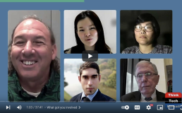 Screenshot of Joshua Cooper, Wenise Kim, Jihyun Park, Jun Kaj and Michael Kirby as part of "Rights without Distinction in our World” program. Credit: ThinkTech Hawaii/YouTube