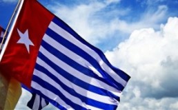 Morning Star flag in front of a blue sky. Credit: Free West Papua Campaign
