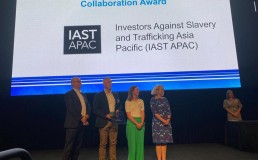 Photo of IAST APAC staff winning award. Credit: Matthew Coghlan