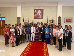 Participants of the 31st Annual Human Rights and Peoples Diplomacy Training program with President Jose Ramos-Horta at the Presidential Palace for human rights masterclass. Credit: DTP