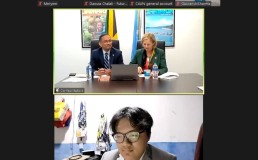 Screenshot of Zoom meeting of Samuel Jose speaking at the Stakeholder Consultation on Declaration of the Future Generations. Credit: Samuel Jose