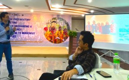 DTP alumni Frederic Wilson and Bablu Chakma presenting at the Asia Preparatory Meeting on United Nations Mechanisms and Procedures Relating to Indigenous Peoples in Chiang Mai. Credit: DTP 