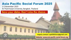 Flyer for the Asia Pacific Social Forum. Credit: APSF