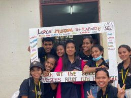 Photo of youth workers and youth volunteers at Youth Off the Streets event to celebrate International Children's Day. Credit: Cipriano Manuel Das Neves