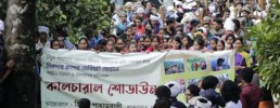 Long march of Mro people protesting Marriott Hotel development in Bangladesh