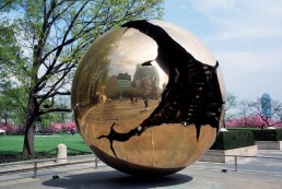 Sphere within a sphere sculpture at UN Headquarters. Credit: UN Photo